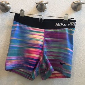 Nike Pro multicolored spandex